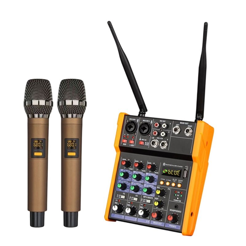 Audio Mixer 4 Channel Usb Bluetooth Pc - [B24B!】 Interfejs audio Bluetooth USB, 4-kanałowy