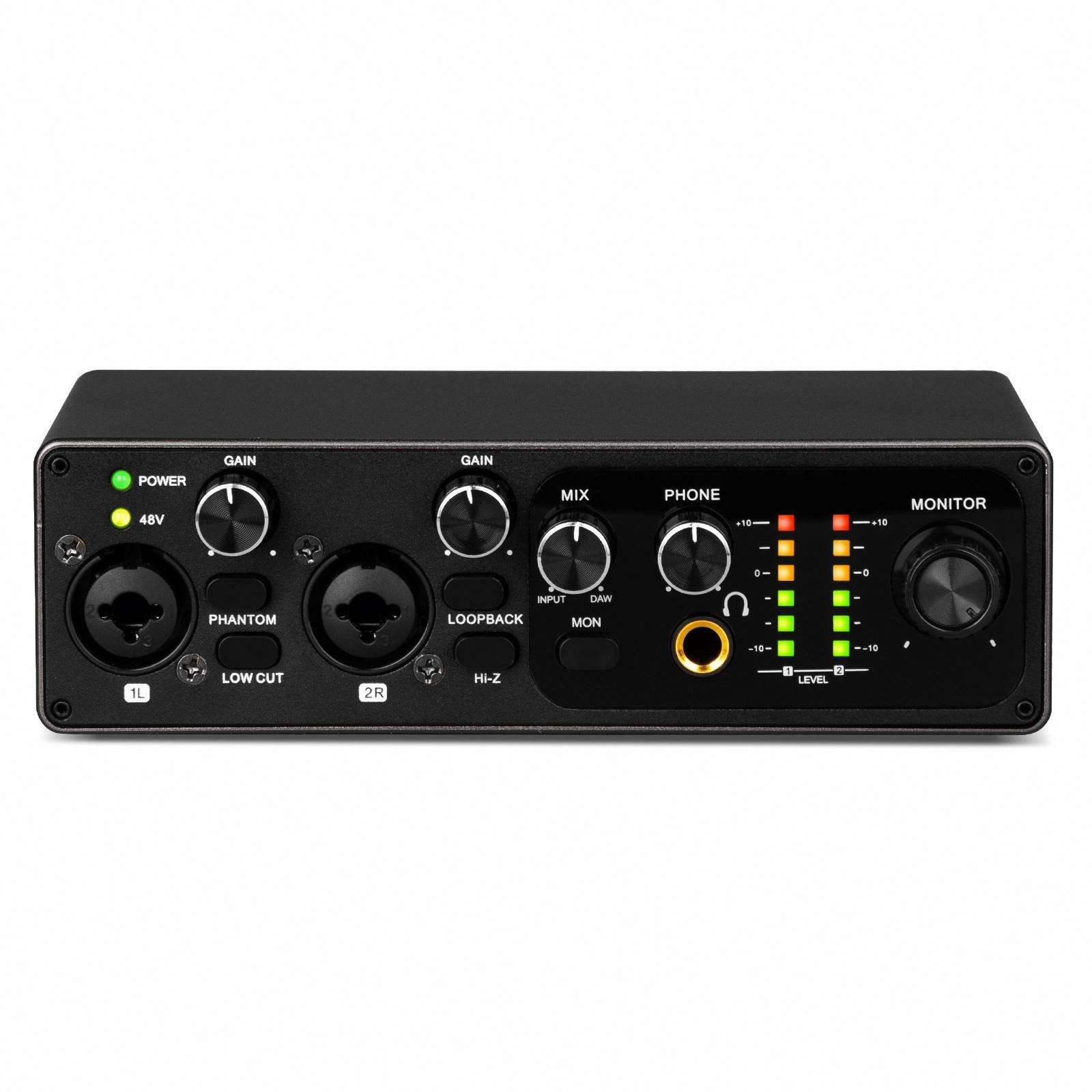 Studio Audio Interface With 48V Phantom - Profesjonalna karta dźwiękowa USB MR22 2