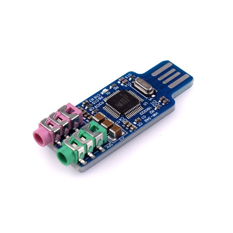 Usb Audio Interface 2 In 2 Out 24Bit - AA08-CM108 – dwuczęściowy moduł interfejsu audio