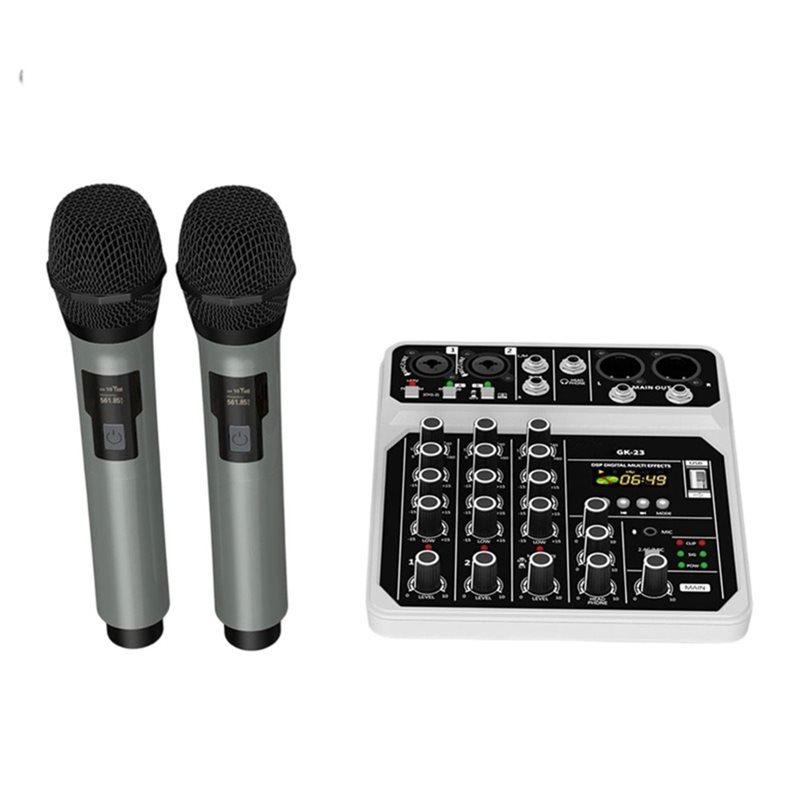 Audio Mixer 4 Channel Usb Bluetooth Pc - AT82-Profesjonalny 4-kanałowy mikser audio z bezprzewodowym