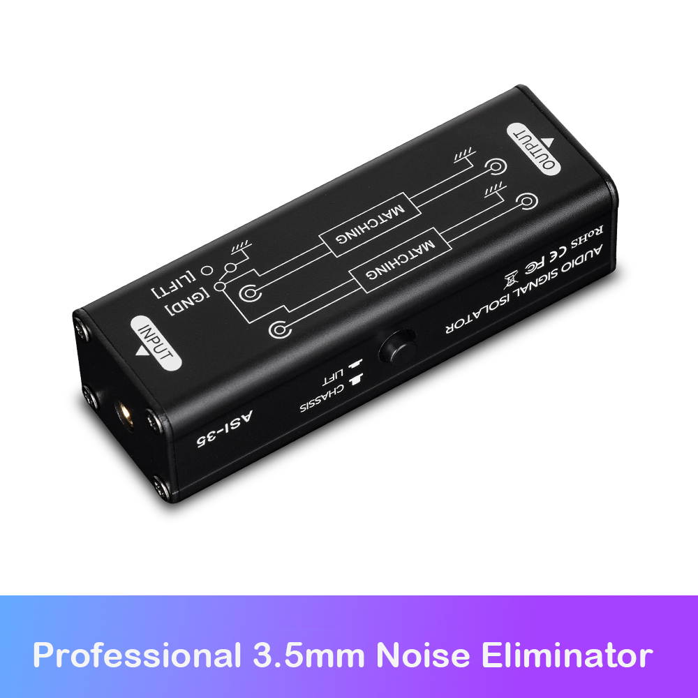 Audio Ground Loop Isolator 3.5Mm Rca - Przenośny izolator pętli uziemienia AUX 3,5