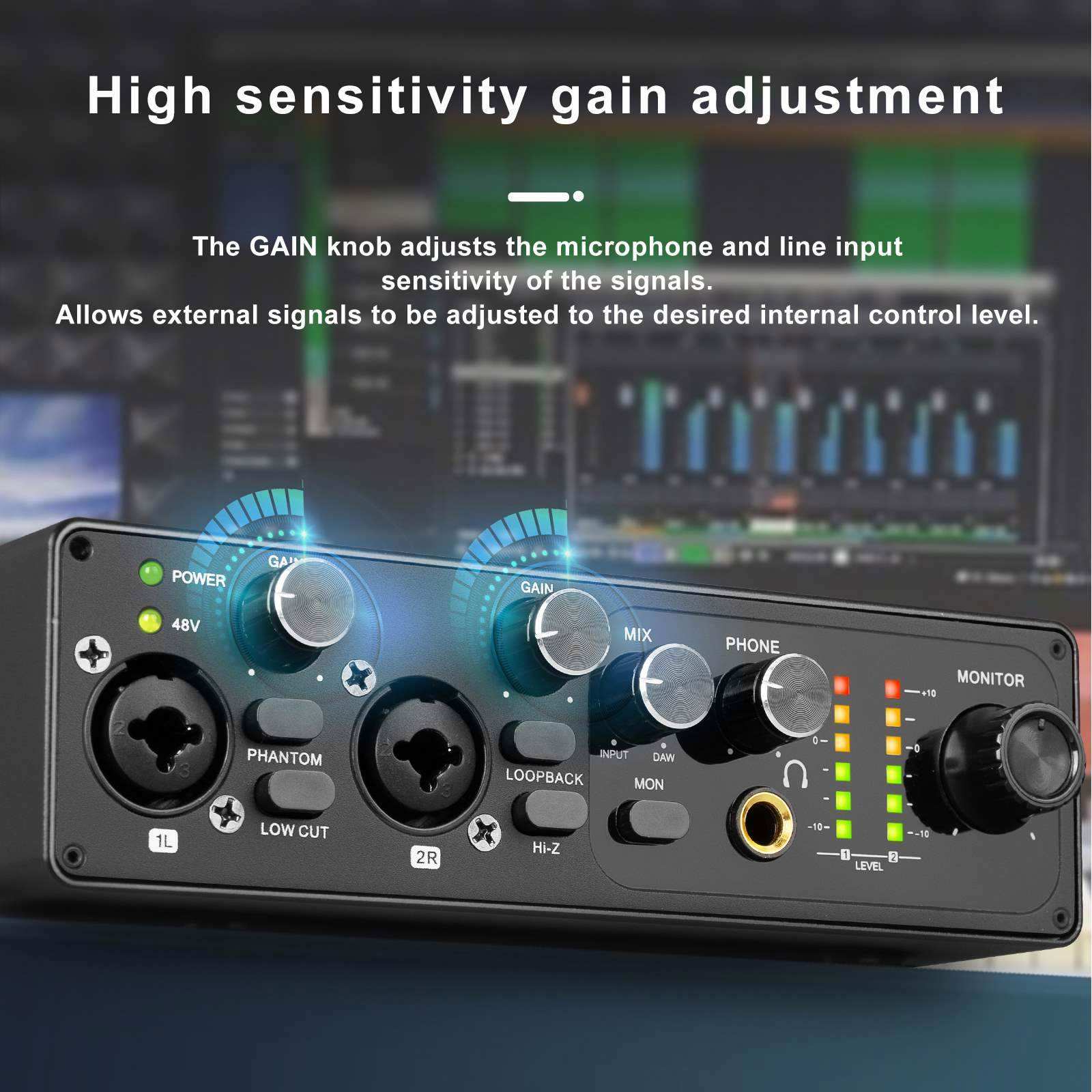 Profesjonalna karta dźwiękowa  – Studio Audio Interface With 48V Phantom recenzja i cena