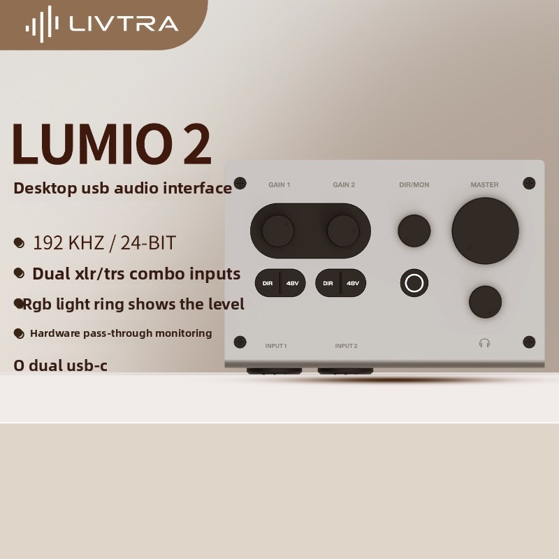LIVTRA LUMIO 2 – 24-bitowy int – Usb Audio Interface 2 In 2 Out 24Bit recenzja i cena