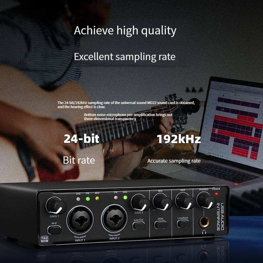 Profesjonalny interfejs audio  – Studio Audio Interface With 48V Phantom recenzja i cena
