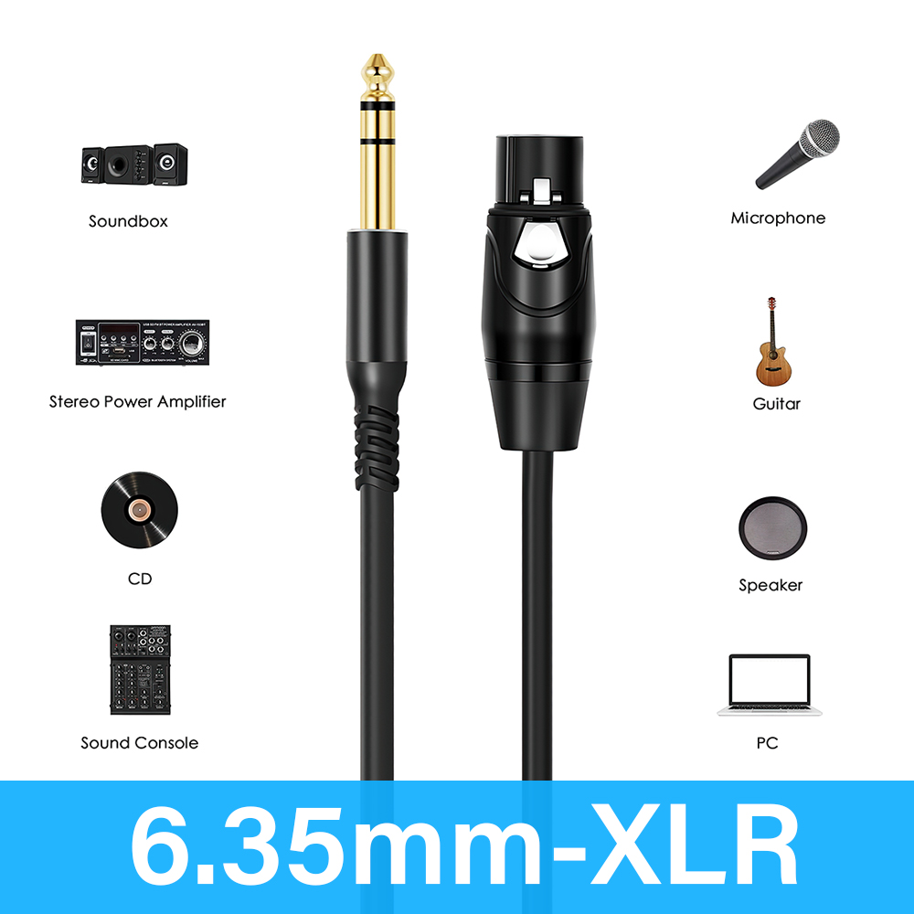 Kabel audio HiFi Jack 6.35mm d – Xlr To 6.35Mm Balanced Audio Cable Patch recenzja i cena