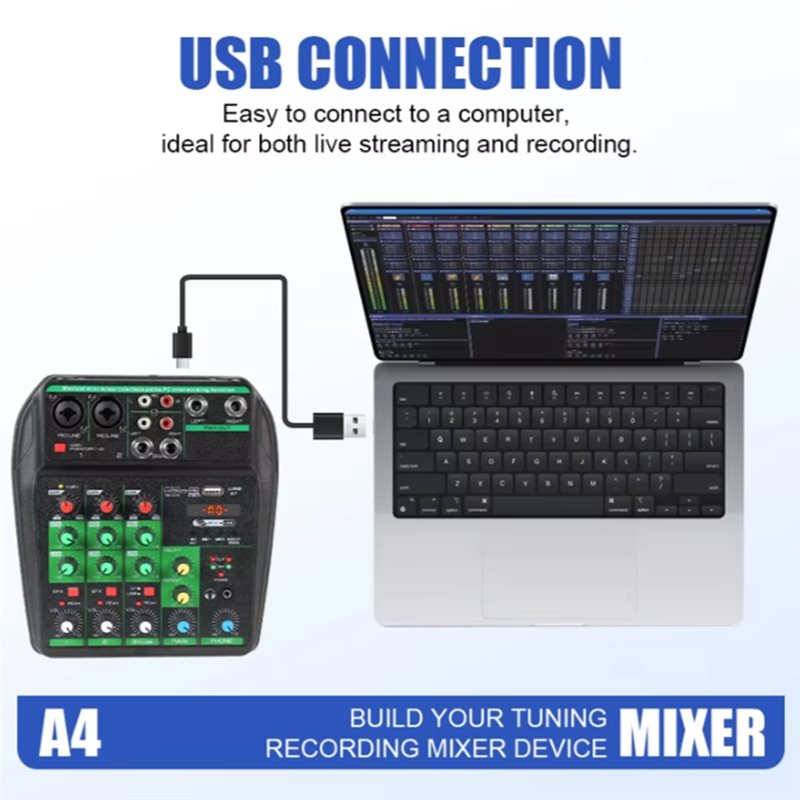 [NOWOŚĆ A09R!] Profesjonalny m – Audio Mixer 4 Channel Usb Bluetooth Pc recenzja i cena