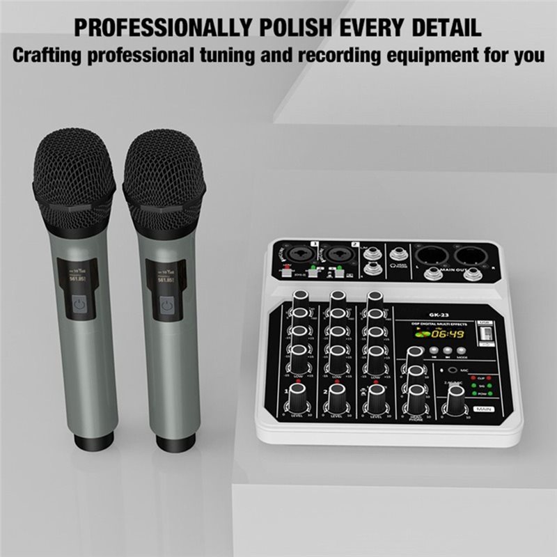 [B24B!】 Bezprzewodowy mikrofon – Audio Mixer 4 Channel Usb Bluetooth Pc recenzja i cena