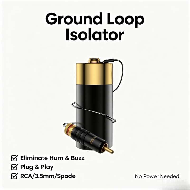 Izolator szumów pętli uziemien – Audio Ground Loop Isolator 3.5Mm Rca recenzja i cena