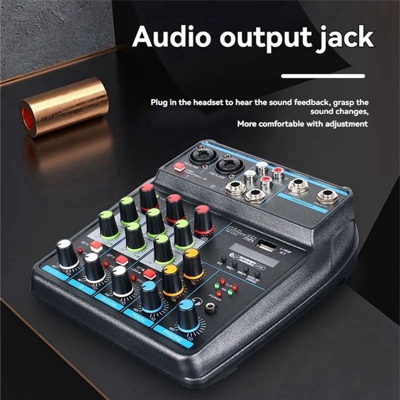 AT82 – profesjonalna 4-kanałow – Audio Mixer 4 Channel Usb Bluetooth Pc recenzja i cena