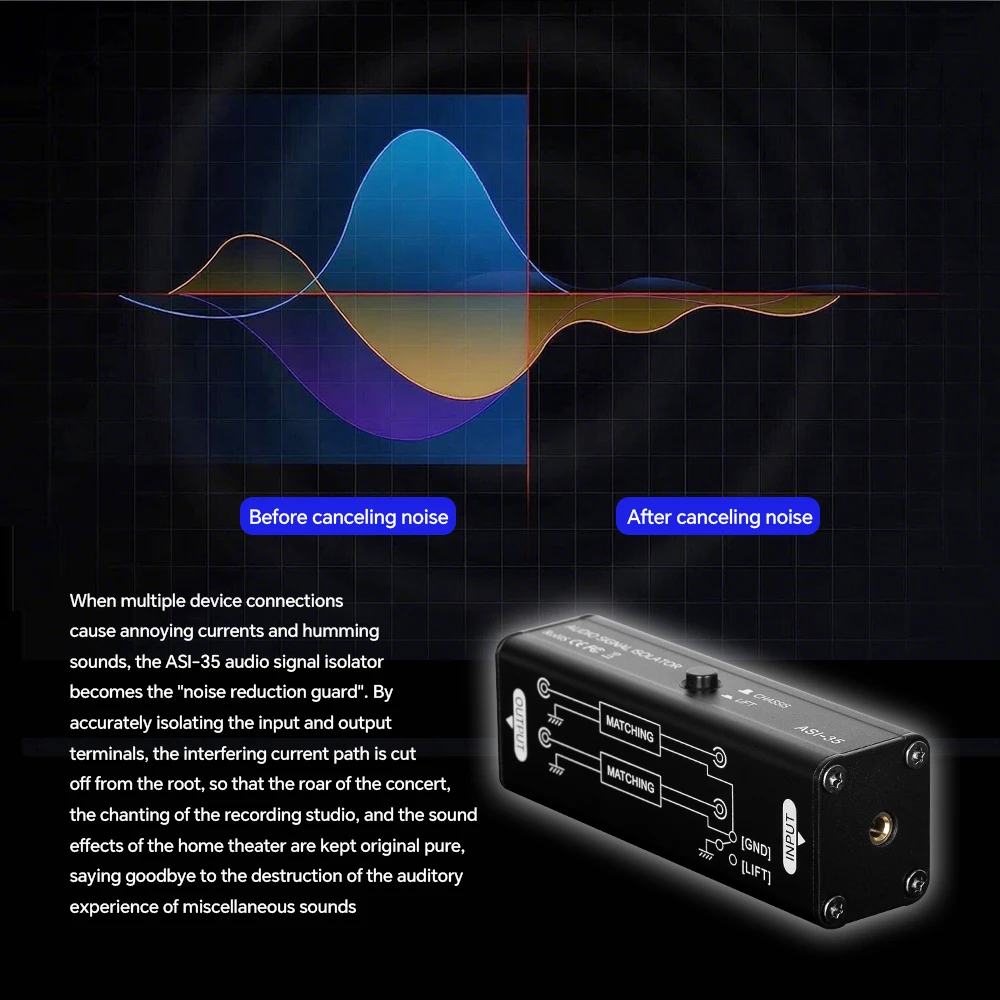 Profesjonalny eliminator brzęc – Audio Ground Loop Isolator 3.5Mm Rca recenzja i cena
