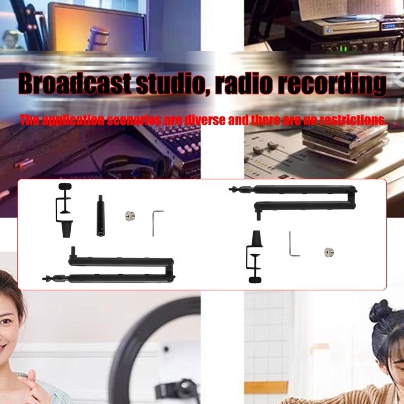 Regulowany metalowy statyw mik – Recording Studio Broadcast Boom Arm recenzja i cena